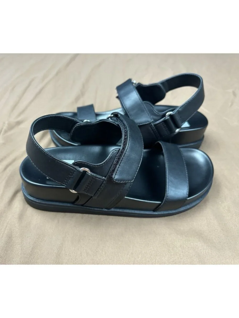 DV by Dolce Vita Women's Argyle Strap Sandals Black Size 6